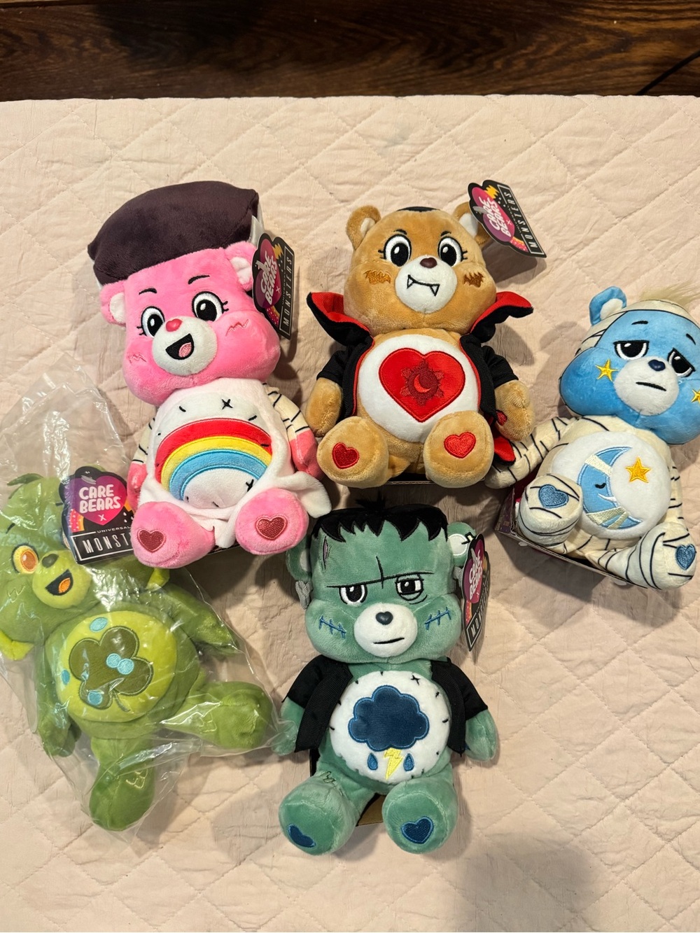 Set of 5 Care Bear Munsters Halloween Collection